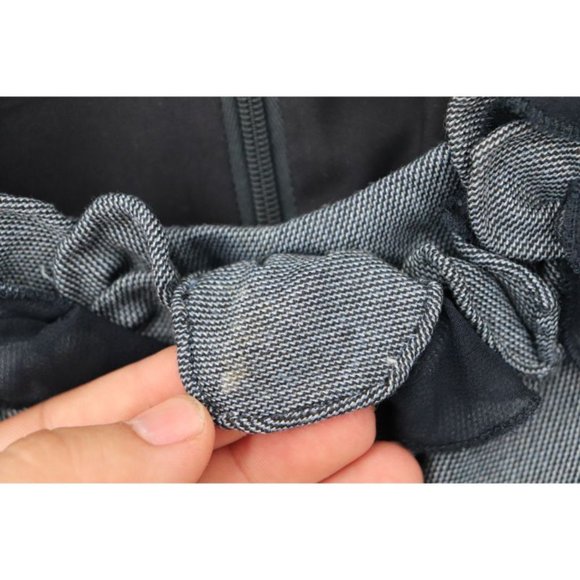 Rebecca Taylor Women's Size 6 Back Zip Cap Sleeve Floral Neck Sheath Dress Gray - Picture 13 of 14